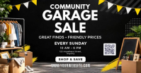 Zwart Community Garage Sale ภาพที่แชร์บน Facebook Template