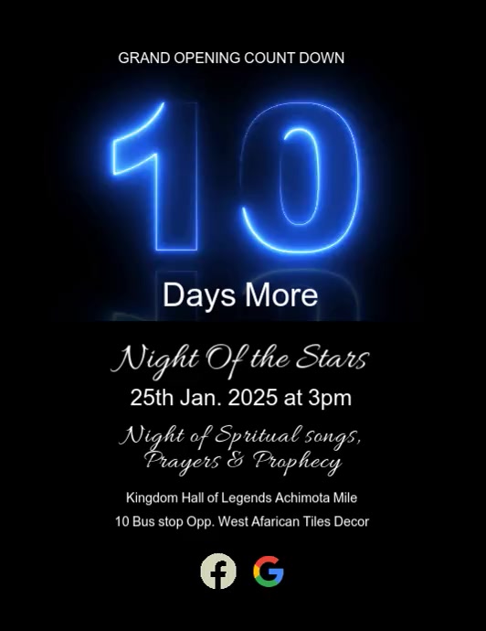 Black Modern & Minimal Countdown Flyer (us Letter) Template | PosterMyWall