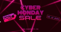 Black Modern & Minimal Cyber Monday Sale Iklan Facebook template