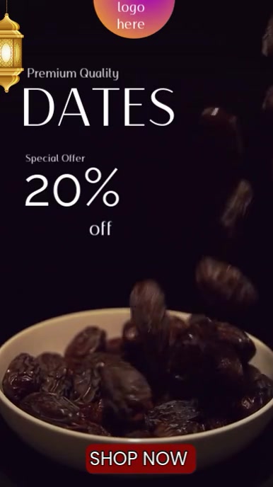 Black Modern & Minimal Dates Promo Special Offer Ramadan Reel Instagram ...