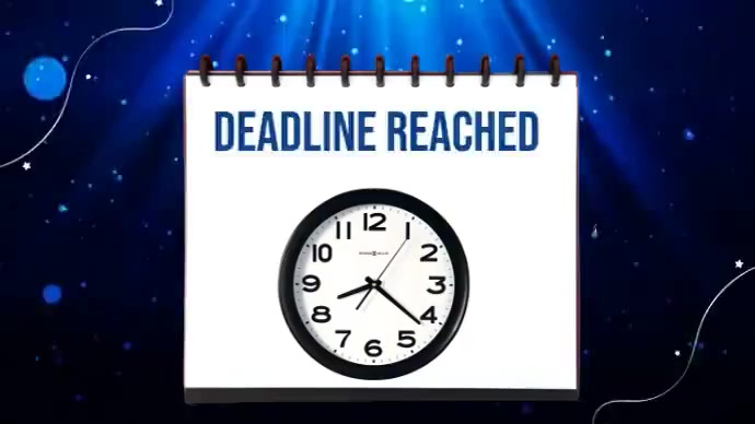 Black Modern & Minimal Deadline Reminder Digital Display Video Template ...