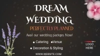Black Modern & Minimal Dream Wedding Planning Twitter Post template