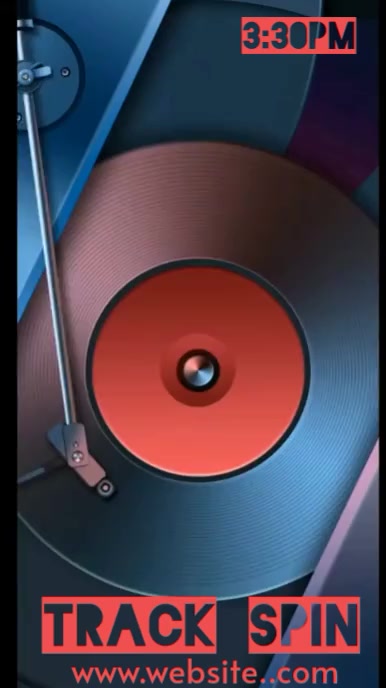 Black Modern & Minimal Editable Trance Instrumental/track Spine Video Template  Digital Display (9:1