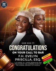 Black Modern & Minimal Elegant Call To Bar Celebration Template  Instagram Portrait