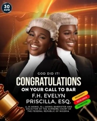 Black Modern & Minimal Elegant Call To Bar Celebration Template  Instagram Portrait