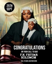 Black Modern & Minimal Elegant Call To Bar Celebration Instagram Portrait template