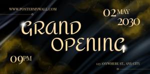 Schwarz Grand Opening Announcement Baner Eventbrite Template