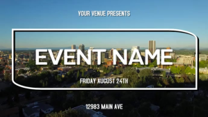 Black Modern & Minimal Event Promotion Digital Display Video template