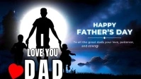 Black Modern & Minimal Father's Day Youtube Thumbnail template