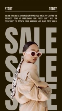 Black Modern & Minimal Feminine Fashion Instagram Story template