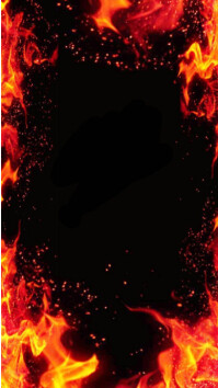 Black Modern & Minimal Fiery Frame Background – Bold Poster & Flyer Design Digital Display (9:16) template