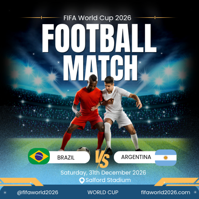 Fifa World Cup 2026 Template | PosterMyWall