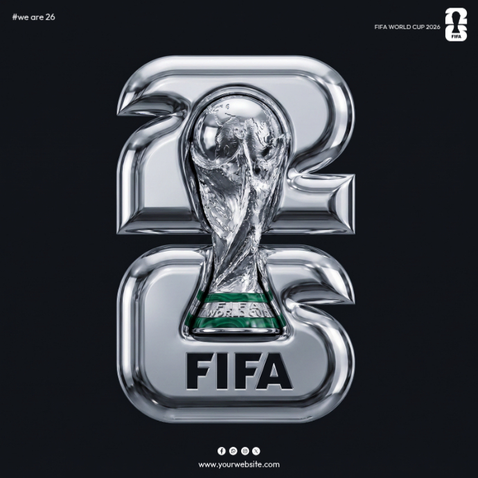 Black Fifa World Cup 2026 Logos Template | PosterMyWall