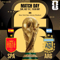 Orange FIFA World Cup Match Message Instagram Template