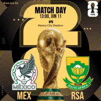 Black Modern & Minimal FIFA World Cup Match Instagram Post Video template