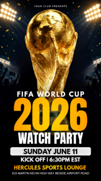 Black Modern & Minimal FIFA World Cup Watch Party Instagram Story template