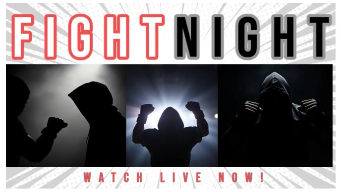 Copy of Black Modern & Minimal Fight Night Watch Live Youtube Thumbnail ...