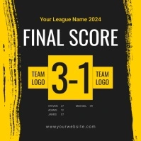 Black Modern & Minimal Final Score Instagram template