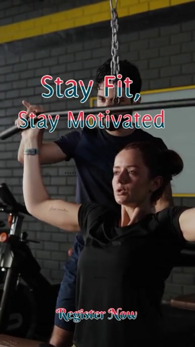 Black Modern & Minimal Fitness And Wellness Classes Instagram Reel template