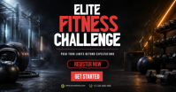 Noir Fitness Challenge Facebook Shared Image Template
