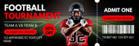 Black Football Tournament Twitter Banner Template