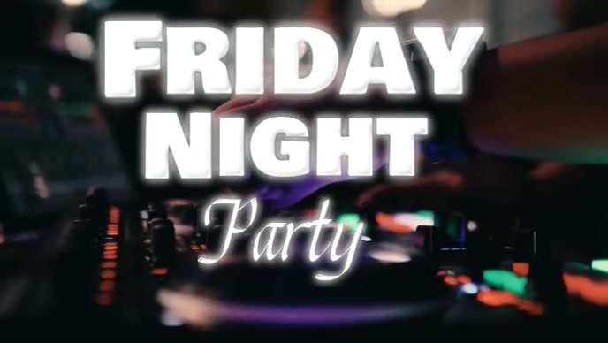 Black Modern & Minimal Friday Night Party Youtube Thumbnail Template ...