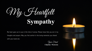 Black Modern & Minimal Funeral Digital Displa Ekran reklamowy (16:9) template