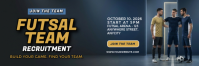 Noir Futsal Team Recruitment Заголовок Twitter Template