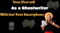 Black Modern & Minimal Ghostwriting Income YouTube Thumbnail template