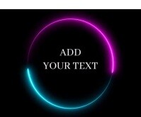 Black Modern & Minimal Glow Neon Circle Frame Video Template – Animated Text Reveal Intro For Social Persegi Panjang Besar