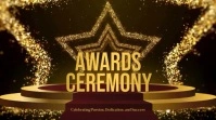 Black Modern & Minimal Golden Animated Stars Award  Digital Display (16:9) template