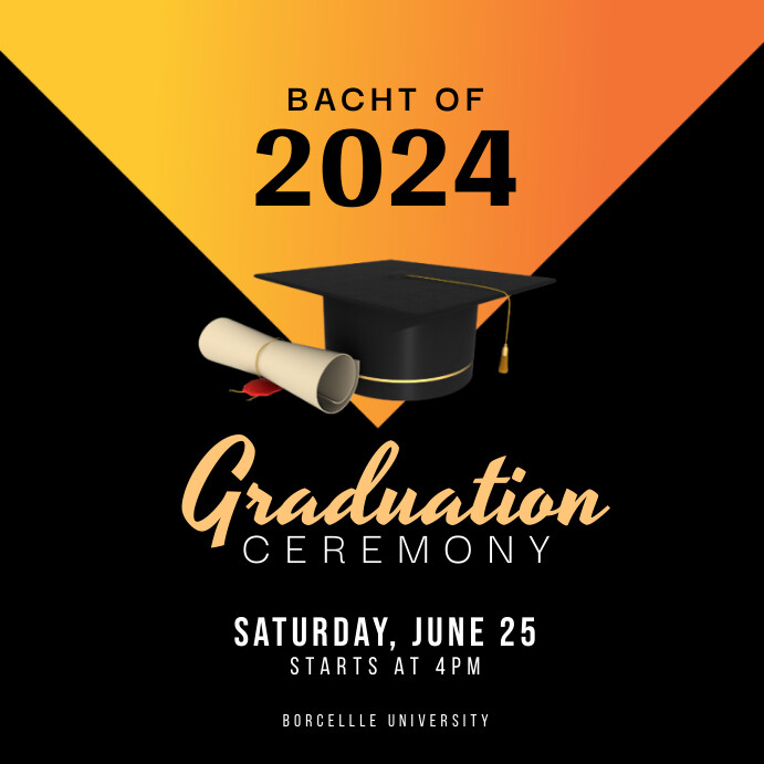 Black Modern & Minimal Graduation Instagram P Template | PosterMyWall