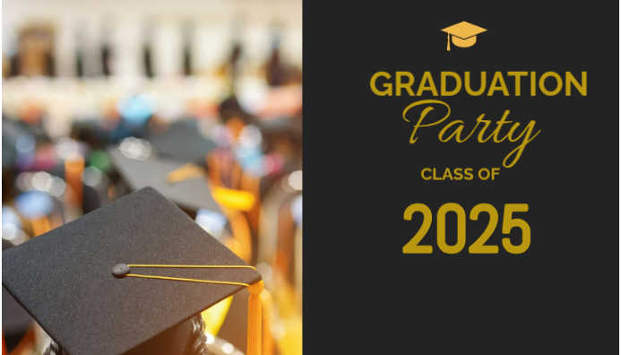 Black Modern & Minimal Graduation Party Class Of 2025 Blog Header ...