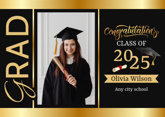 Graduation Postcard Examples Graduation Card Post Cards Template | PosterMyWall