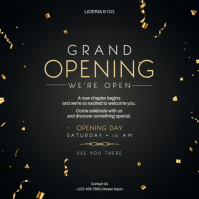 Zwart Grand Opening Instagram Post Template