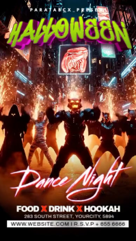 Negro Halloween Dance Night Instagram Reel Template