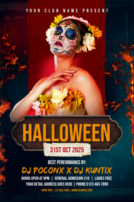 Black Modern & Minimal Halloween Day Poster Iphosta template