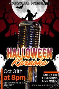 Nero Halloween Karaoke Poster Template