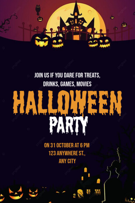 Plantilla de Black Modern & Minimal Halloween Party Flyer Template ...