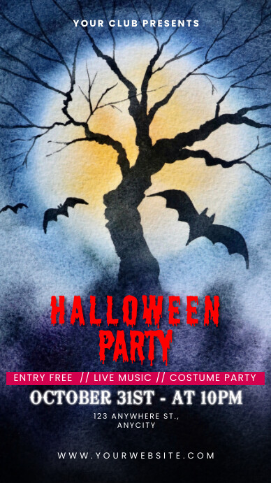 Copy of Black Modern & Minimal Halloween Party Tampil | PosterMyWall