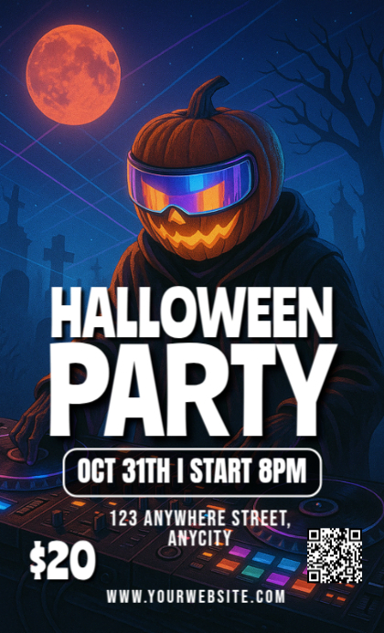 Black Modern & Minimal Halloween Party Us Legal Template | PosterMyWall