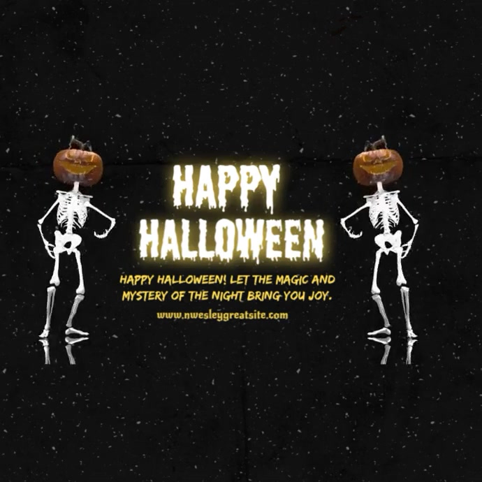 Black Modern & Minimal Halloween Square (1:1) Template | PosterMyWall