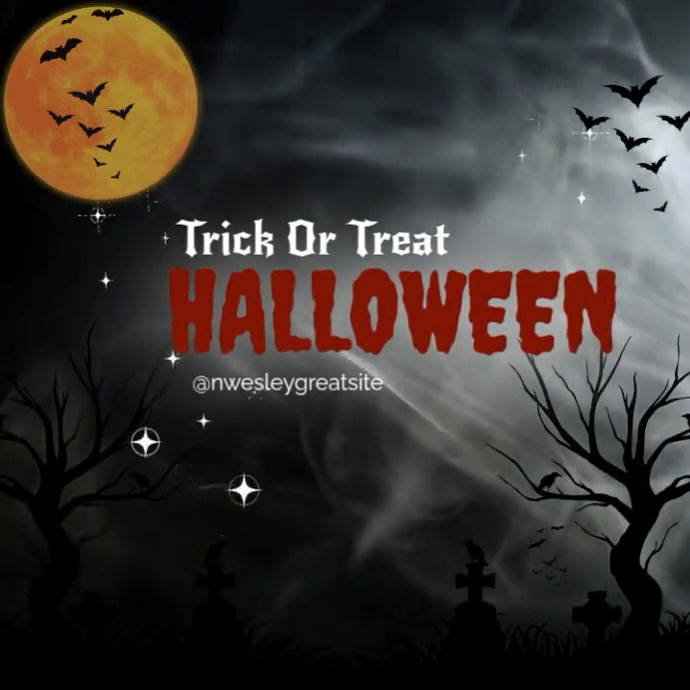 Black Modern & Minimal Halloween Square (1:1) Template | PosterMyWall