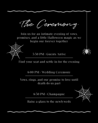 Black Halloween Wedding Invitation Instagram Portrait Template - Page 2
