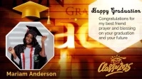 Black Modern & Minimal Happy Graduation Design  Digital Display (16:9) template
