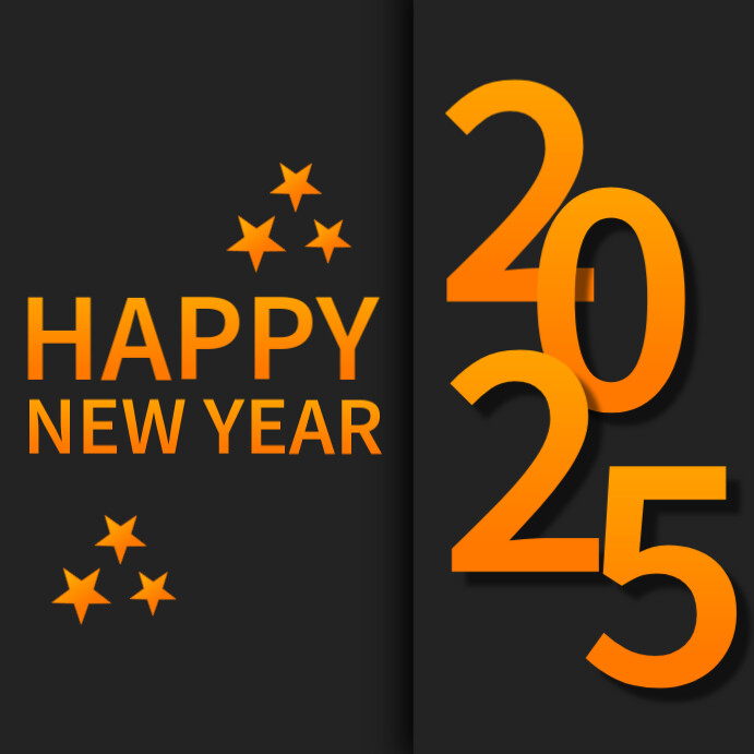 Black Modern & Minimal Happy New Year Instagram Post Template ...