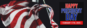 Black Modern & Minimal Happy President's Day Tajuk Twitter Twitter-header template