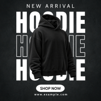 Black Hoodie Promotion Instagram Post Template