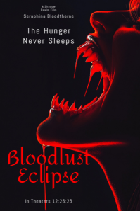 Black Modern & Minimal Horror Movie Poster Template