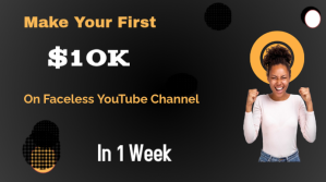Черный Black Modern & Minimal How To Make Money Online, Make Money With Faceless Youtube,  Youtube Thumbnai YouTube Thumbnail Template
